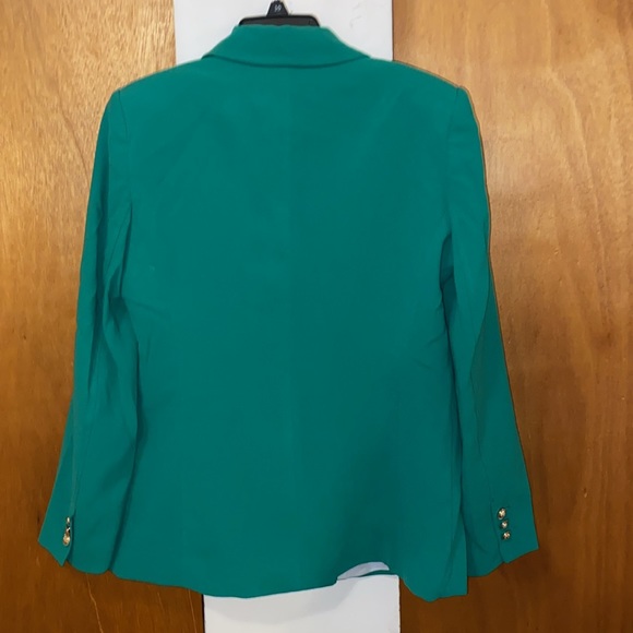 💚NWT Tahari Emerald Green Blazer w/Gold Buttons - Picture 3 of 8